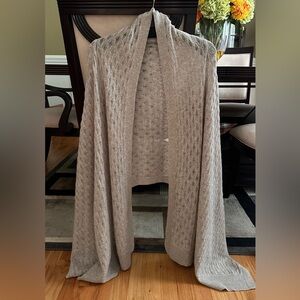 Elegant Tan Women's Shawl Cardigan